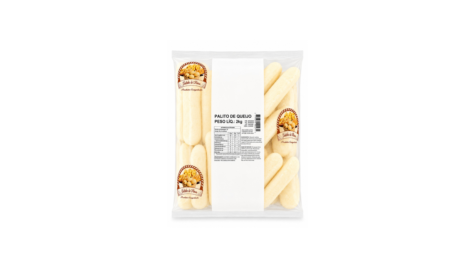 Palito de queijo congelado