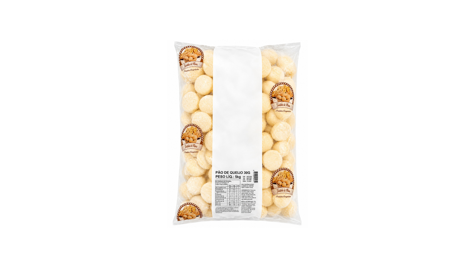 Pão de queijo congelado 30g